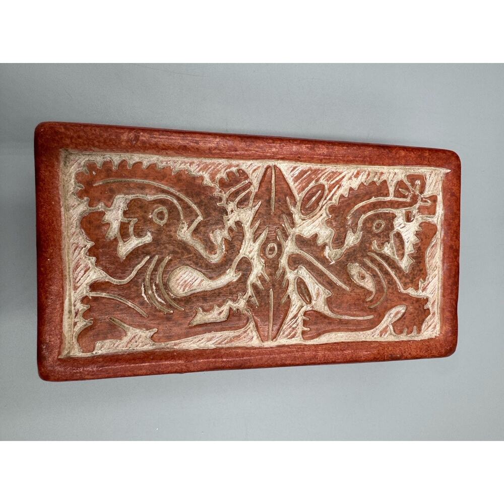 Mexican‎ Aztec Design Trinket Storage Box READ DETAILS - Picture 3 of 7